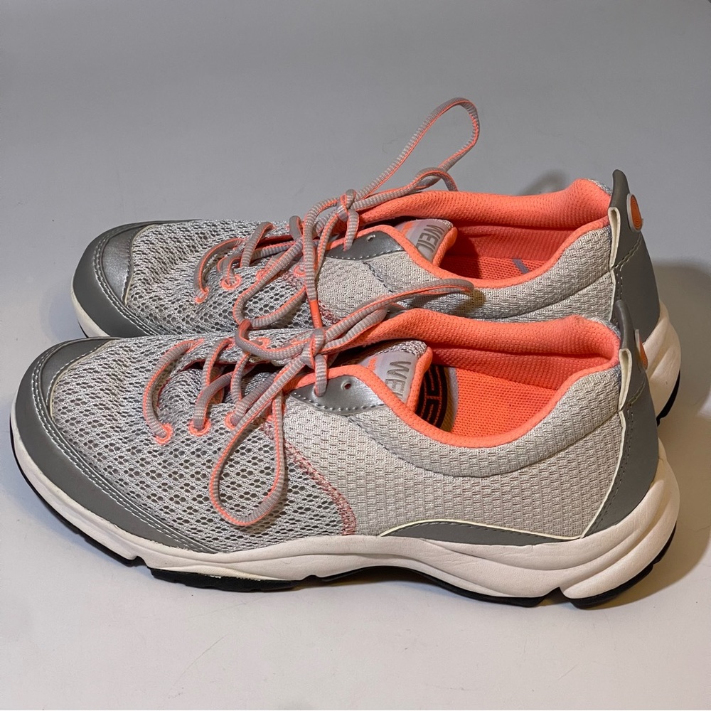 Dr. Weil Rhythm Orthopedic Walking Sneakers Gray Silver Pink Women's US 6.5